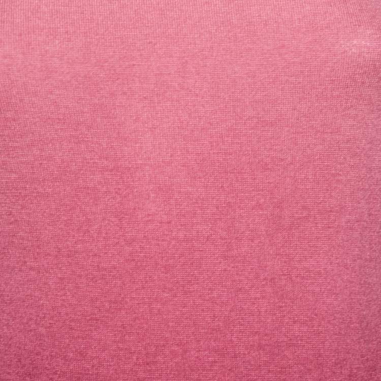 Pre Owned Loro Piana Pink Ombré Cashmere Round Neck Sweater S