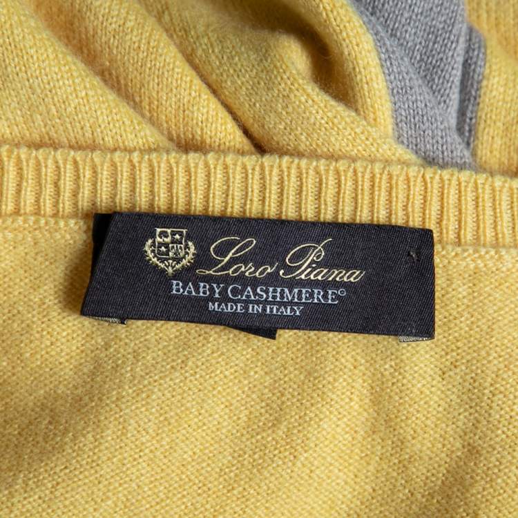 Pre Owned Loro Piana Multicolor Cashmere Long Sleeves Midi Dress M