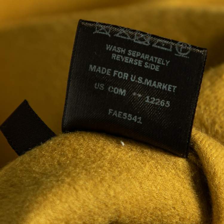 Pre Owned Loro Piana Mustard Yellow Cashmere Long Sleeve Dress M