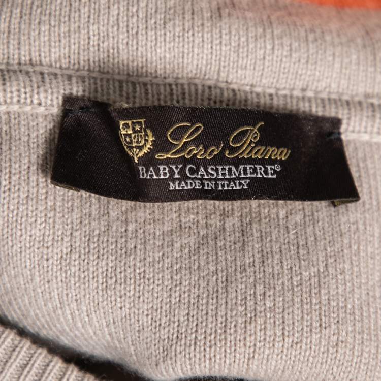 Pre Owned Loro Piana Beige Cashmere Drop Shoulder Zip Front Hooded Jacket M