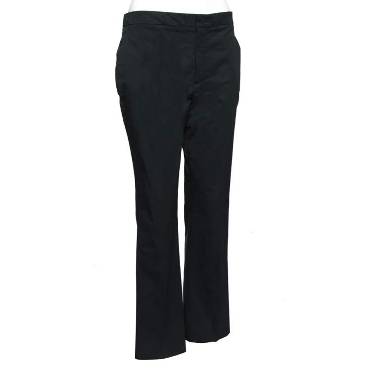 Pre Owned Loro Piana Navy Blue Cotton Trouser M