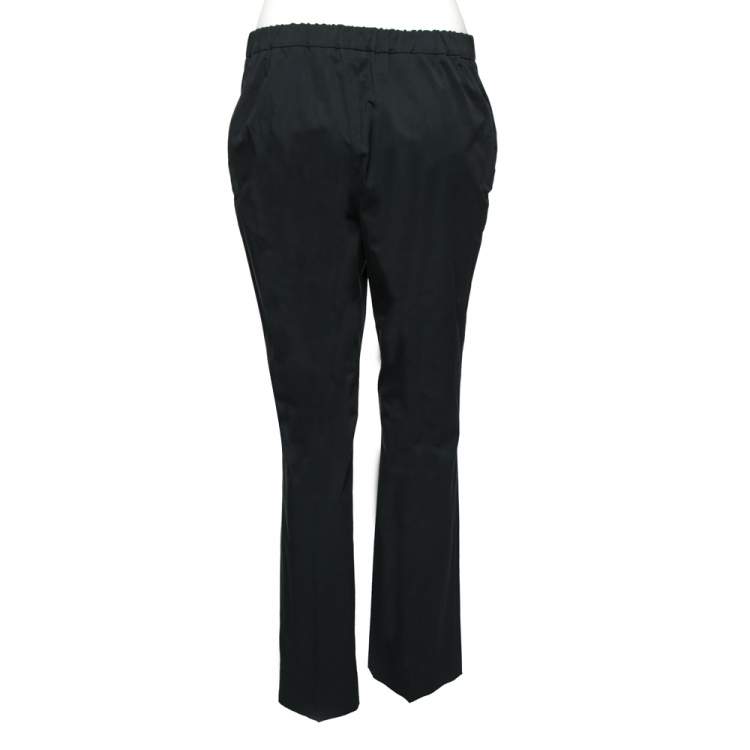 Pre Owned Loro Piana Navy Blue Cotton Trouser M