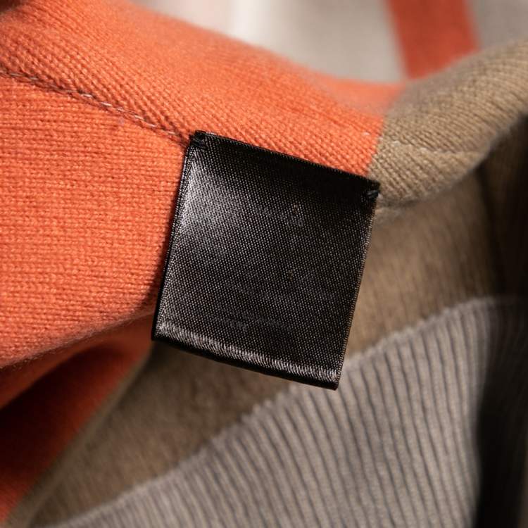 Pre Owned Loro Piana Beige Cashmere Zip Front Hooded Sweater M