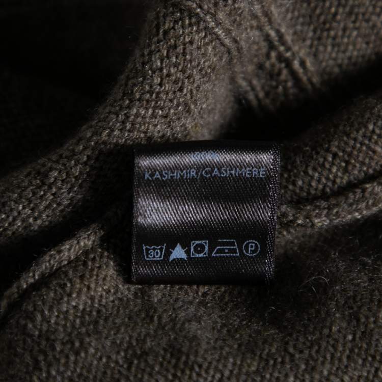 Pre Owned Loro Piana Brown Cashmere Turtleneck Sweater M