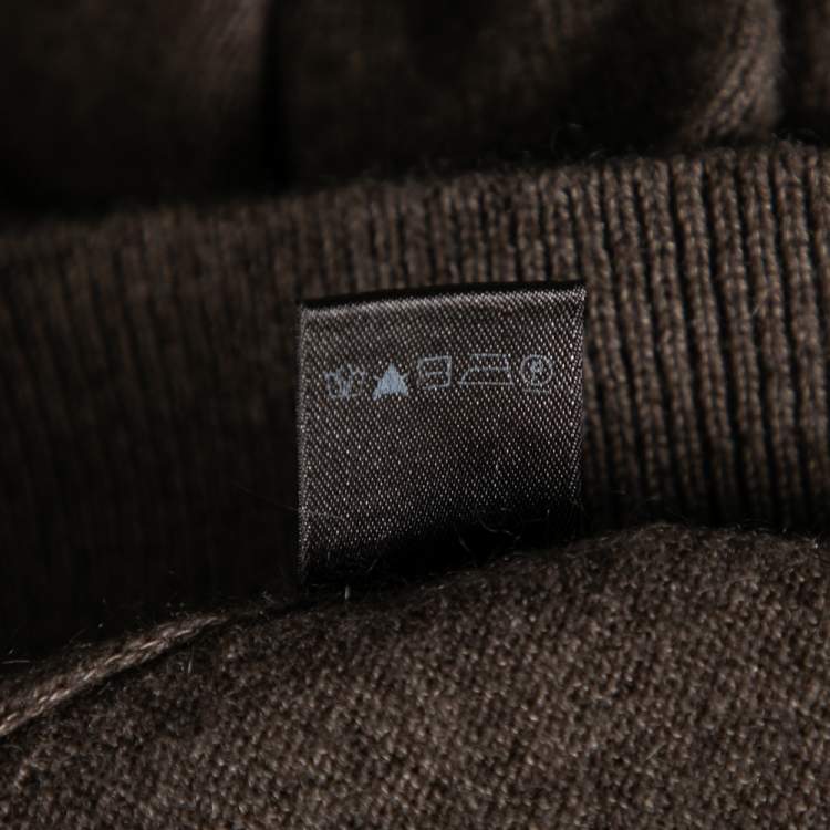 Pre Owned Loro Piana Brown Cashmere Knit Turtleneck Sweater M