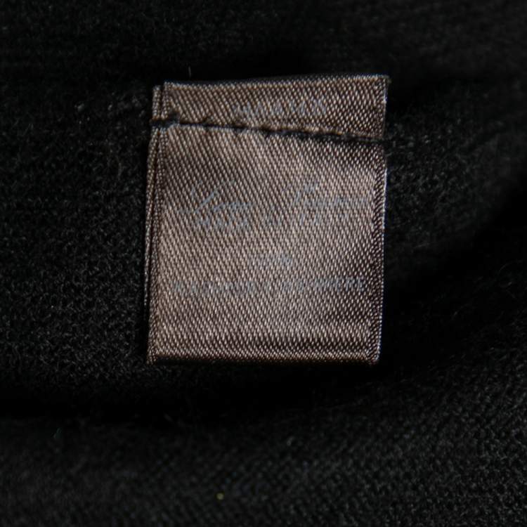 Pre Owned Loro Piana Black Cashmere Turtleneck Pullover Top M
