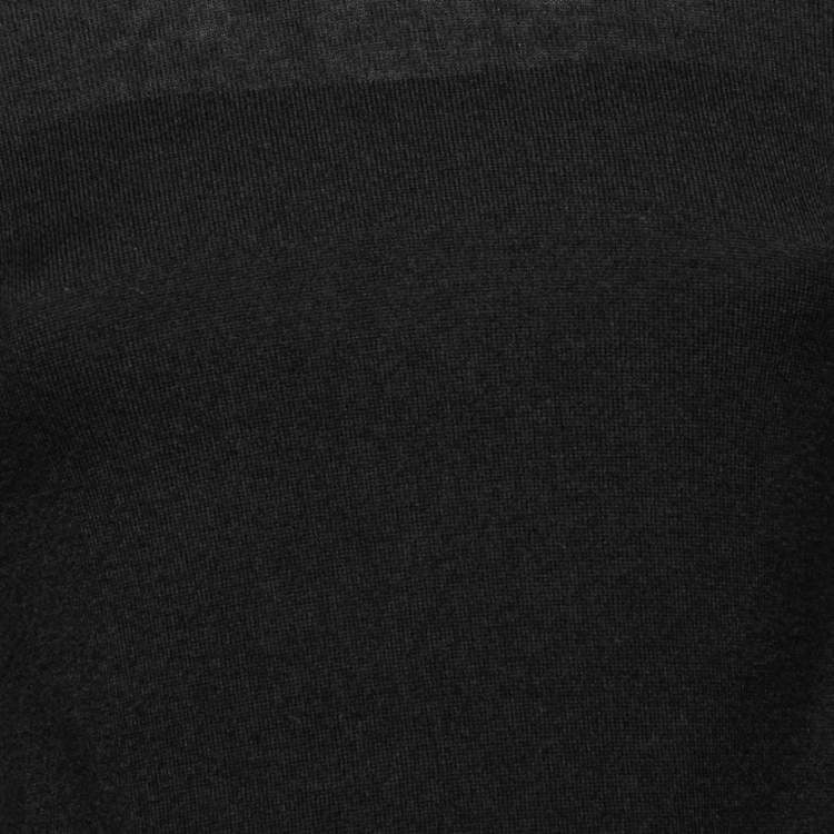 Pre Owned Loro Piana Black Cashmere Turtleneck Pullover Top M