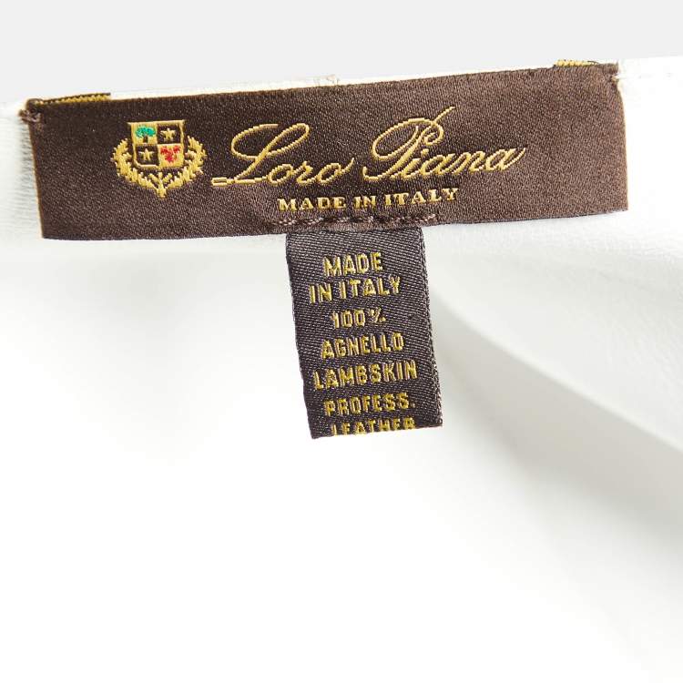 Pre Owned Loro Piana Grey Leather Belted Cape One Size