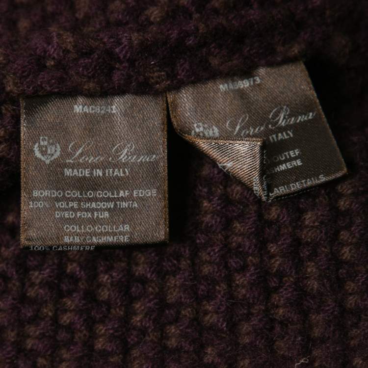Pre Owned Loro Piana Purple Baby Cashmere Sweater Vest M