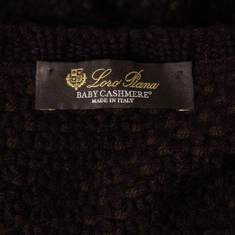 Pre Owned Loro Piana Purple Baby Cashmere Sweater Vest M