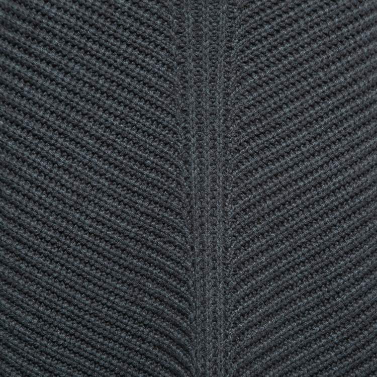Pre Owned Loro Piana Grey Baby Cashmere Knit Poncho One Size