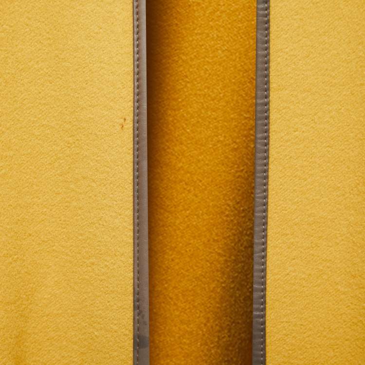 Pre Owned Loro Piana Yellow Cashmere Belted Cape One Size