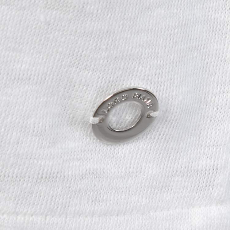 Pre Owned Loro Piana White Linen Knit T-Shirt M