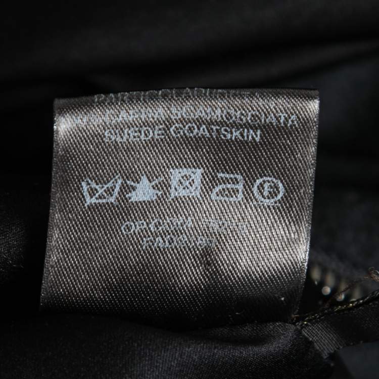 Pre Owned Loro Piana Black Cashmere Zip Front Storm System Long Coat L