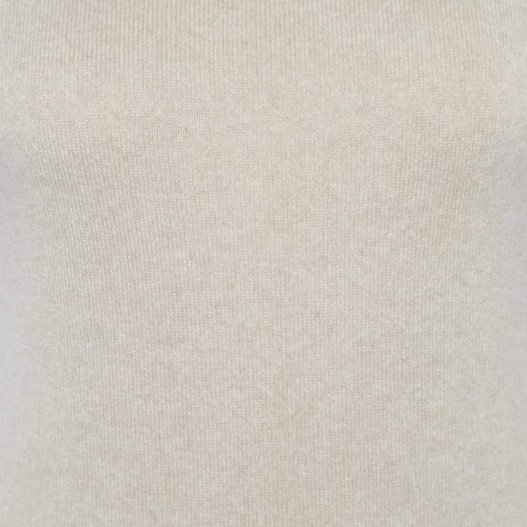 Pre Owned Loro Piana Beige Baby Cashmere Top M