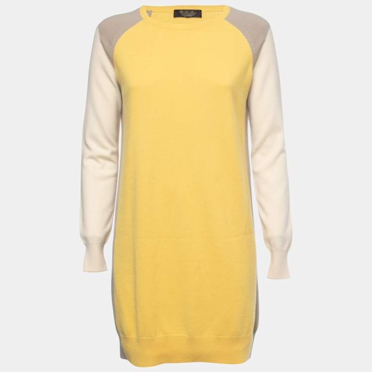 Pre Owned Loro Piana Multicolor Colorblock Baby Cashmere Long Jumper M
