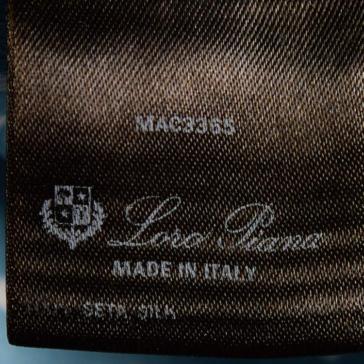 Pre Owned Loro Piana Blue Printed Silk Button Front Shirt M