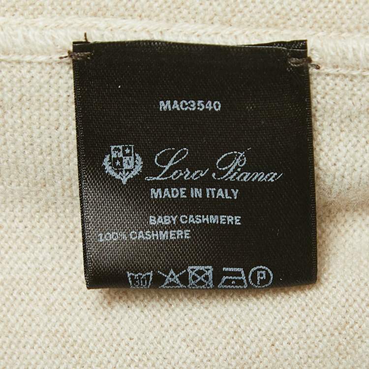 Pre Owned Loro Piana Beige Cashmere Sweatshirt Joggers Set S
