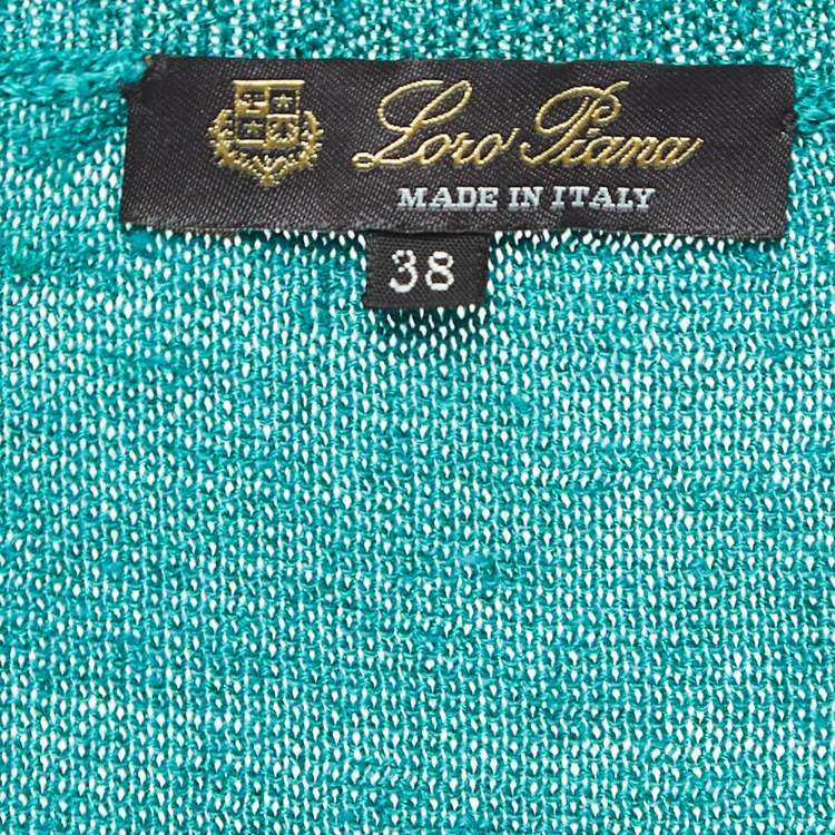 Pre Owned Loro Piana Green Linen Blend Tank Top S