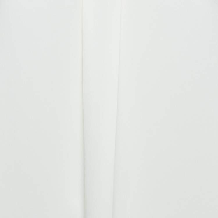 Pre Owned Loro Piana White Silk V-Neck Blouse S