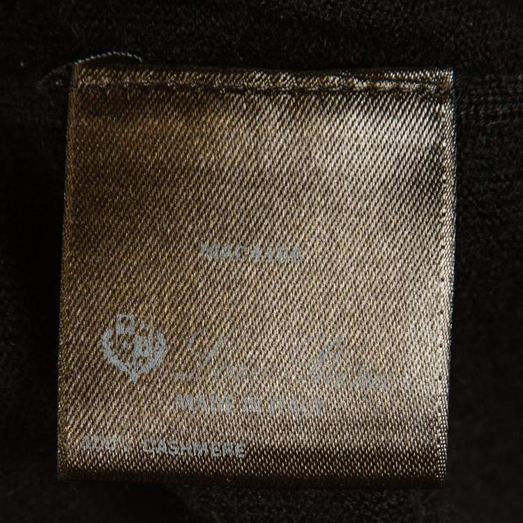 Pre Owned Loro Piana Black Cashmere Round Neck Sweater L