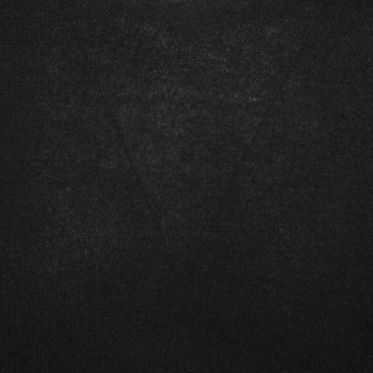 Pre Owned Loro Piana Black Cashmere Round Neck Sweater L