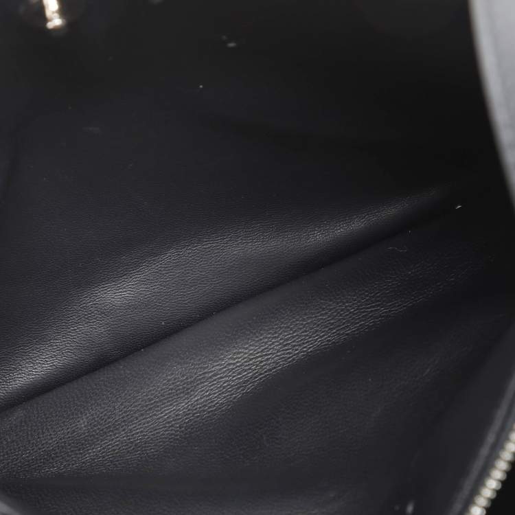Pre Owned Loro Piana Navy Blue Leather Crossbody Bag