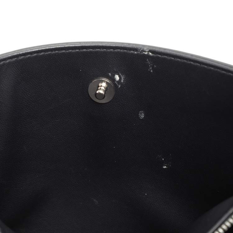 Pre Owned Loro Piana Navy Blue Leather Crossbody Bag