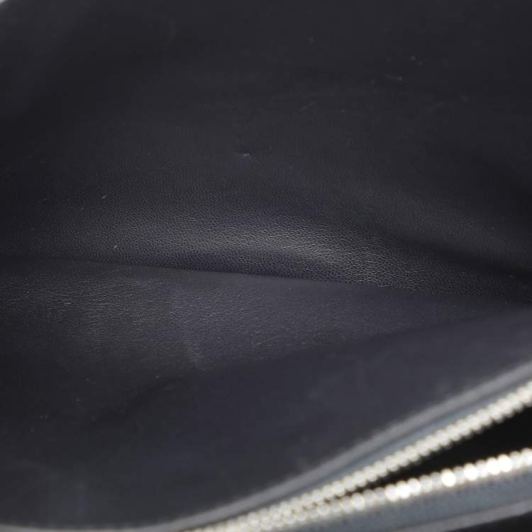 Pre Owned Loro Piana Navy Blue Leather Crossbody Bag