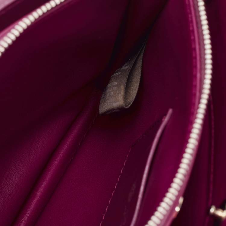 Pre Owned Loro Piana Purple Wilstitch Leather and Suede Milky Way Odessa Crossbody Bag
