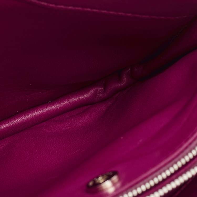 Pre Owned Loro Piana Purple Wilstitch Leather and Suede Milky Way Odessa Crossbody Bag