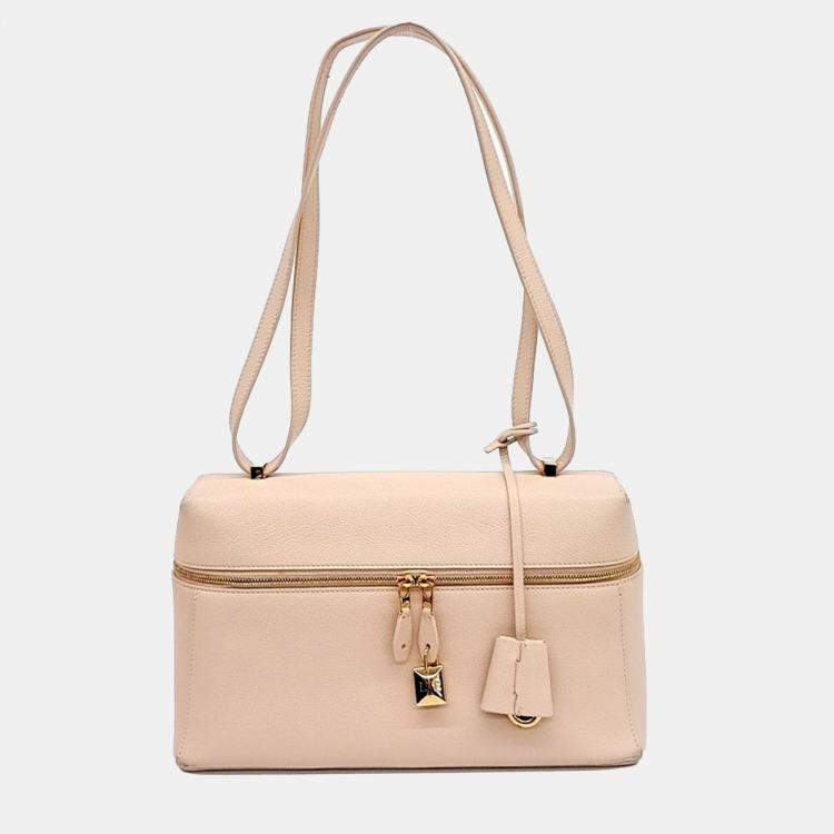 Pre Owned Loro Piana Pink Leather Extra Bag L27