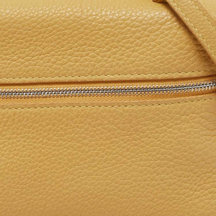 Pre Owned Loro Piana Mustard Leather L19 Pouch