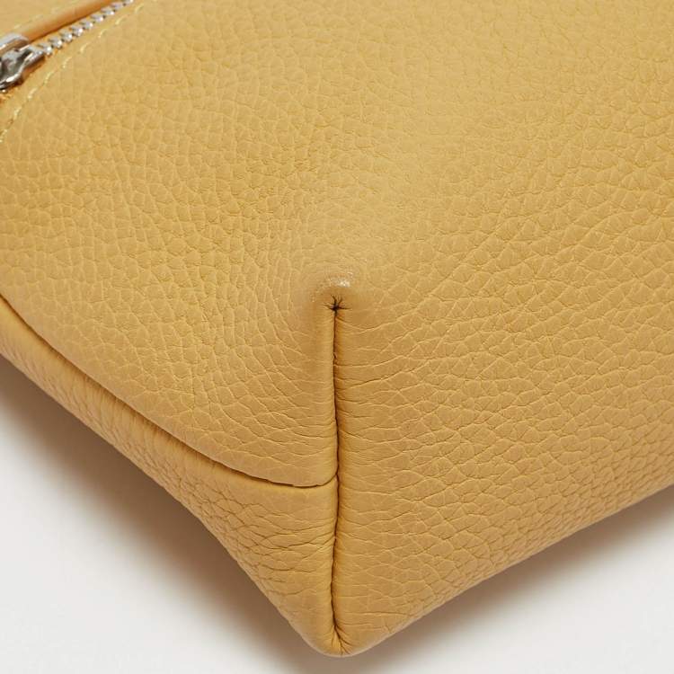 Pre Owned Loro Piana Mustard Leather L19 Pouch