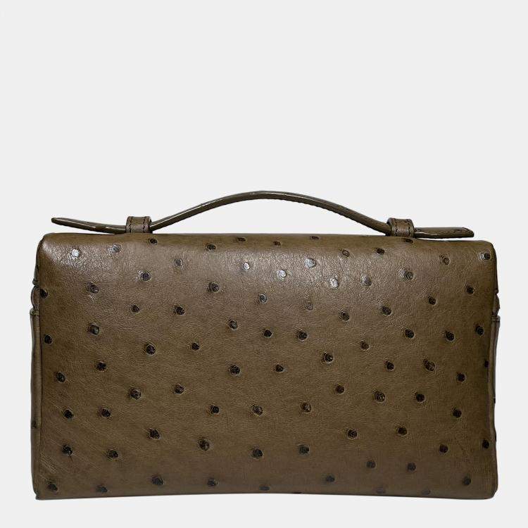 Pre Owned Loro Piana Extra Pocket Ostrich L19
