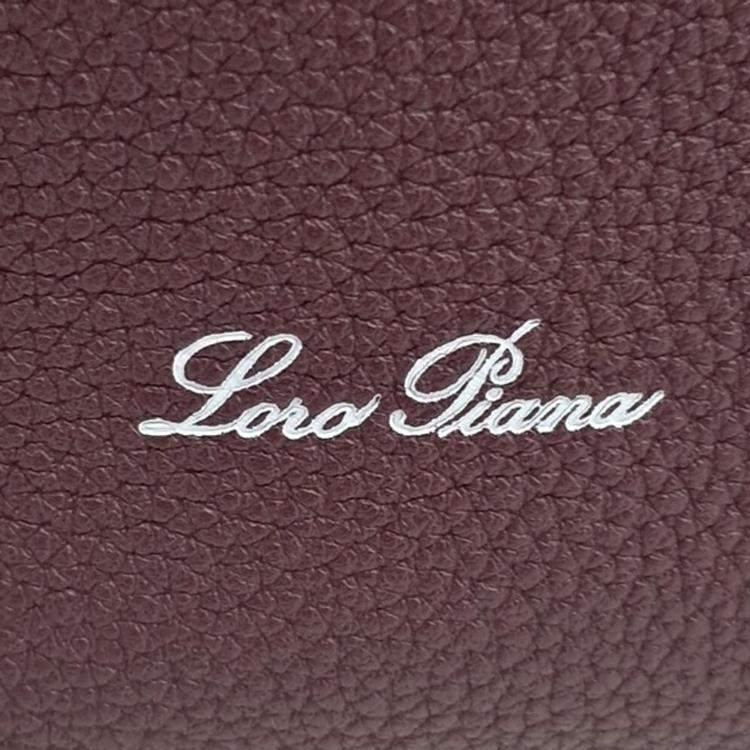 Pre Owned Loro Piana Burgundy Leather Veilback Small bag
