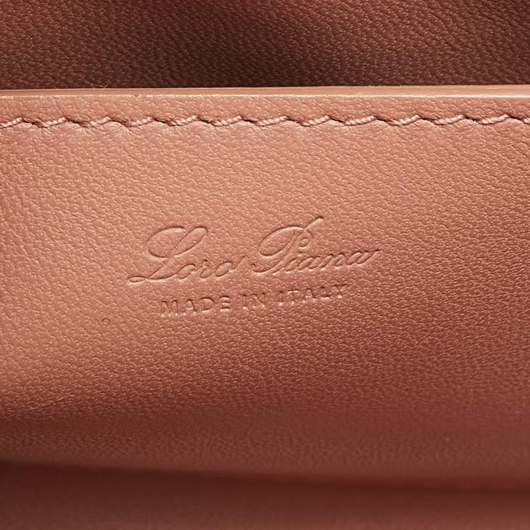 Pre Owned Loro Piana Nude Beige Leather Petite Odessa Top Handle Bag