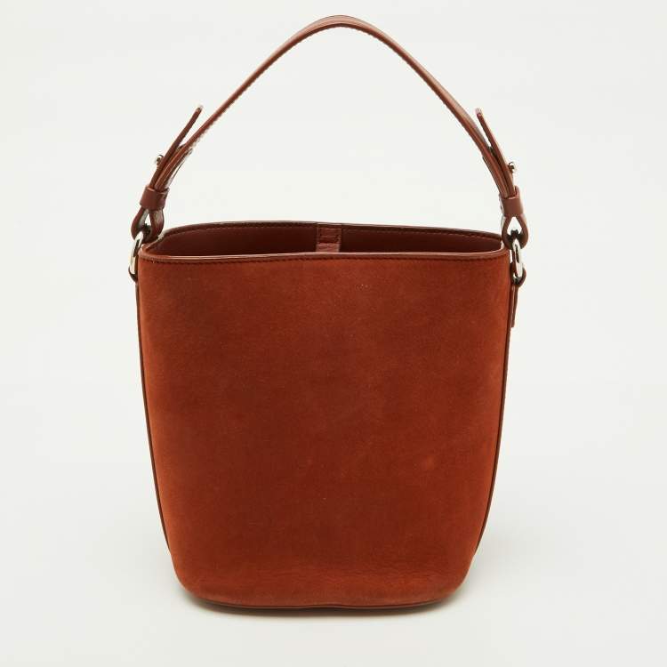 Pre Owned Loro Piana Brown Nubuck Leather Crossbody Bag