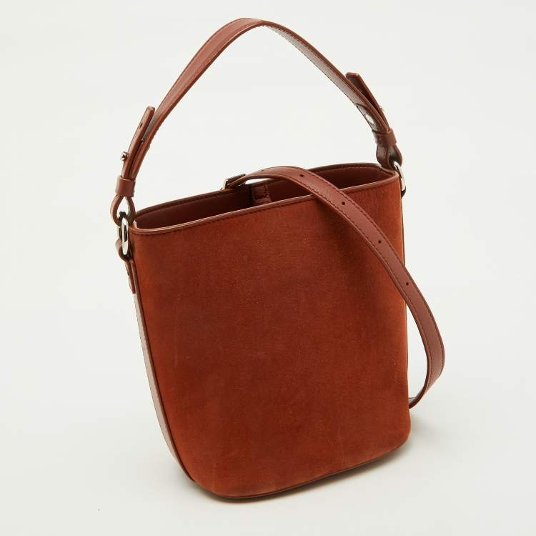 Pre Owned Loro Piana Brown Nubuck Leather Crossbody Bag