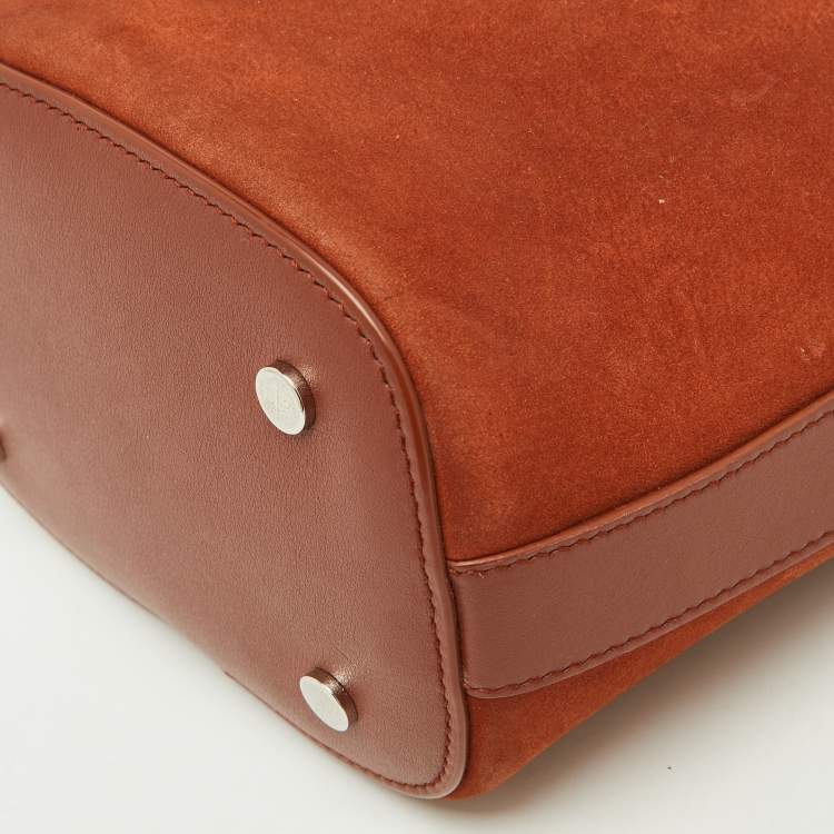 Pre Owned Loro Piana Brown Nubuck Leather Crossbody Bag