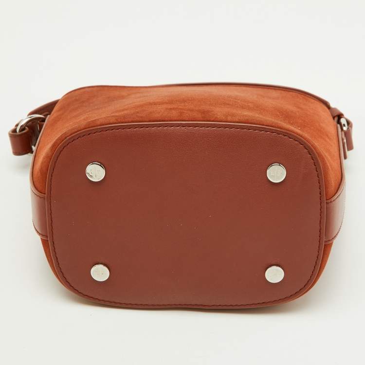 Pre Owned Loro Piana Brown Nubuck Leather Crossbody Bag