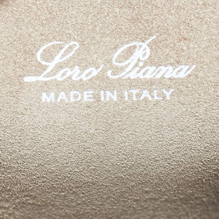 Pre Owned Loro Piana Light Mastic Leather Micro Bale Shoulder Bag