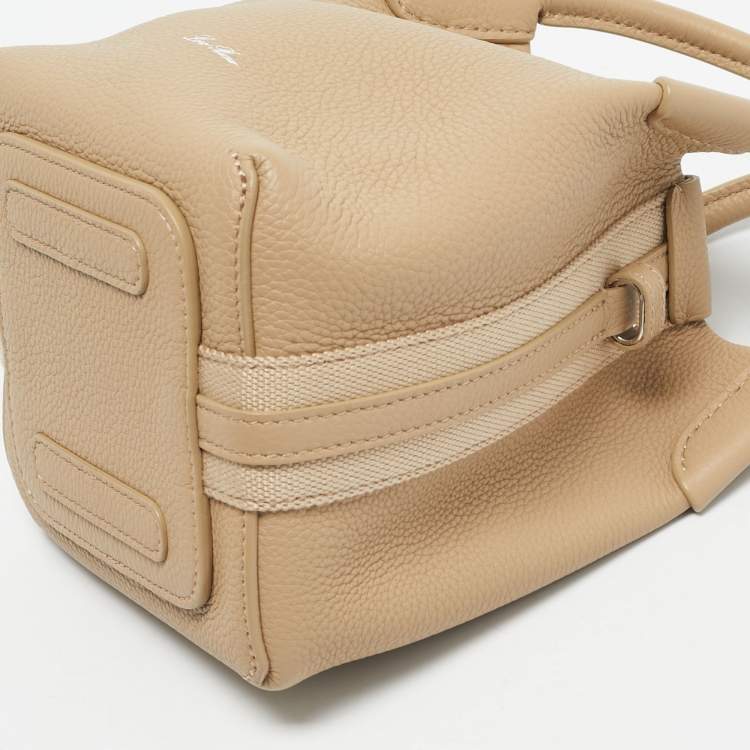 Pre Owned Loro Piana Light Mastic Leather Micro Bale Shoulder Bag