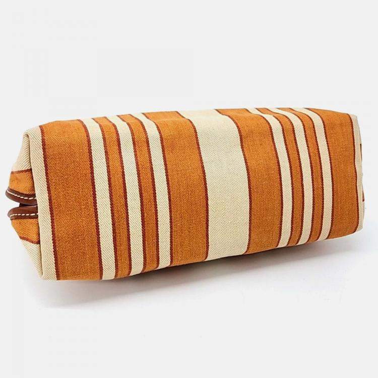 Pre Owned Loro Piana Orange Fabric Shoulder Bag