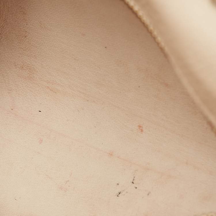 Pre Owned Loro Piana Beige Leather Extra Pocket L19 Pouch