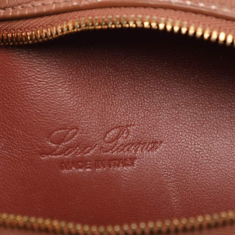 Pre Owned Loro Piana Brown Lizard Extra Pocket L19 Pouch
