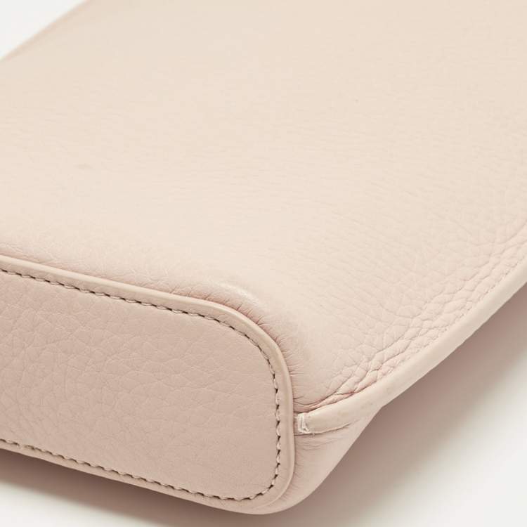 Pre Owned Loro Piana Candoglia Marble Leather Bale Phone Case Crossbody Bag