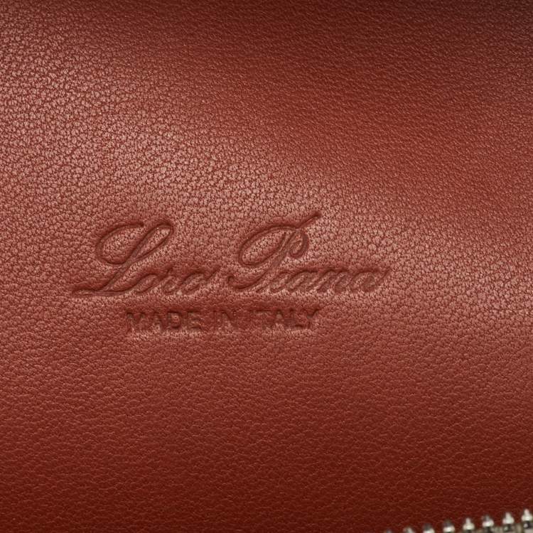 Pre Owned Loro Piana Beige/Brown Canvas and Leather Extra Pocket L27 Bag