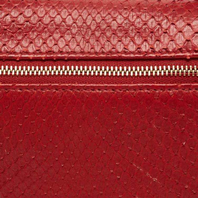 Pre Owned حقيبة إضافية لورو بيانا L19 جلد نعامة رمادي 