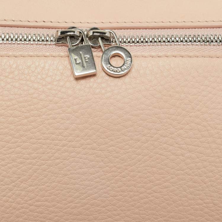 Pre Owned Loro Piana Extra Pocket L19 Pink Leather Pouch Bag